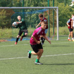 Fragment meczu finałowego "Wakacji z futbolem 2014" Drużyna Mistrzów - Złoty But / Kamil Król / Radio Kielce