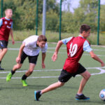 Fragment meczu finałowego "Wakacji z futbolem 2014" Drużyna Mistrzów - Złoty But / Kamil Król / Radio Kielce