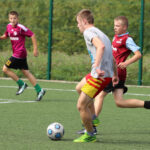 Fragment meczu finałowego "Wakacji z futbolem 2014" Drużyna Mistrzów - Złoty But / Kamil Król / Radio Kielce