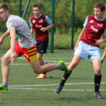 Fragment meczu finałowego "Wakacji z futbolem 2014" Drużyna Mistrzów - Złoty But / Kamil Król / Radio Kielce