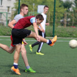 Fragment meczu finałowego "Wakacji z futbolem 2014" Drużyna Mistrzów - Złoty But / Kamil Król / Radio Kielce