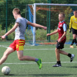 Fragment meczu finałowego "Wakacji z futbolem 2014" Drużyna Mistrzów - Złoty But / Kamil Król / Radio Kielce