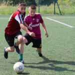 Fragment meczu finałowego "Wakacji z futbolem 2014" Drużyna Mistrzów - Złoty But / Kamil Król / Radio Kielce