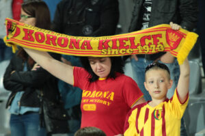 7. kolejka T-Mobile Ekstraklasy: Korona Kielce - Jagiellonia Białystok. Kieleccy kibice / Krzysztof Żołądek / Radio Kielce