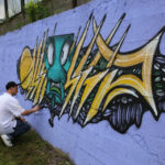 Graffiti przy ulicy Zagnańskiej w Kielcach / Kamil Król / Radio Kielce