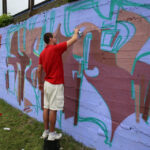 Graffiti przy ulicy Zagnańskiej w Kielcach / Kamil Król / Radio Kielce