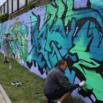 Graffiti przy ulicy Zagnańskiej w Kielcach / Kamil Król / Radio Kielce