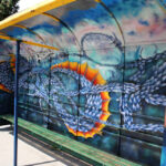 Przystanek przy ulicy Jagiellońskiej pomalowany przez grafficiarzy / Kamil Król / Radio Kielce