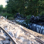 Wykolejenie pociągu towarowego w Obicach, w gminie Morawica / Kamil Król / Radio Kielce