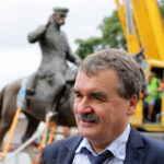 Pomnik Marszałka Józefa Piłsudskiego dotarł do Kielc. / Wojciech Habdas / Radio Kielce