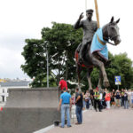 Pomnik Marszałka Józefa Piłsudskiego dotarł do Kielc. / Wojciech Habdas / Radio Kielce