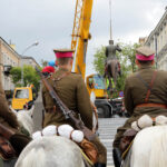 Pomnik Marszałka Józefa Piłsudskiego dotarł do Kielc. / Wojciech Habdas / Radio Kielce