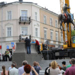 Pomnik Marszałka Józefa Piłsudskiego dotarł do Kielc. / Wojciech Habdas / Radio Kielce