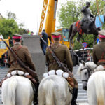 Pomnik Marszałka Józefa Piłsudskiego dotarł do Kielc. / Wojciech Habdas / Radio Kielce