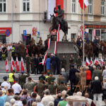 Odsłonięcie pomnika Marszałka Józefa Piłsudskiego. / Stanisław Blinstrub / Radio Kielce