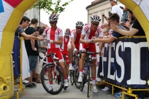 Tour de Pologne - Start w Kielcach - reprezentacja Polski / Stanisław Blinstrub / Radio Kielce