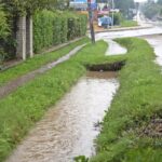 Zatopione po deszczu okolice ulic Warszawskiej i Szybowcowej w Kielcach / Stanisław Blinstrub / Radio Kielce