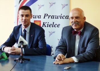 Dawid Lewicki i Janusz Korwin-Mikke / Bartłomiej Zapała / Radio Kielce