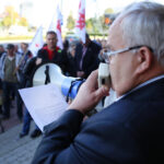 Pikieta pracowników KKSM (29 września 2014 r.) / Piotr Michalski / Radio Kielce