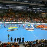 1. kolejka Ligi Mistrzów piłkarzy ręcznych: Kadetten Schaffhausen - Vive Tauron Kielce. Przedmeczowa prezentacja / Kamil Król / Radio Kielce