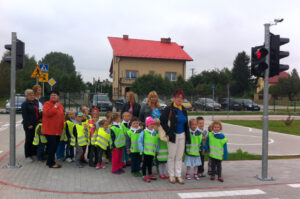Akcja "Bezpieczna droga do szkoły" w Jędrzejowie / Ewa Pociejowska-Gawęda / Radio Kielce