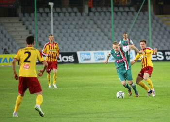 31.05.2014 Fragment meczu Korona Kielce - Śląsk Wrocław / Wojciech Habdas / Radio Kielce