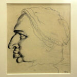 Wystawa prac Stefana Żechowskiego, zrealizowana przez Wydział Sztuki Współczesnej Muzeum Narodowego w Kielcach. Autoportret. / rep. Wojciecjh Habdas / Radio Kielce