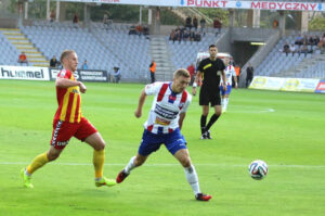 Mecz Korona Kielce - Podbeskidzie Bielsko-Biała. / Wojciech Habdas / Radio Kielce