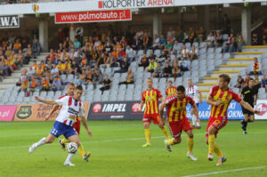 Mecz Korona Kielce - Podbeskidzie Bielsko-Biała. / Wojciech Habdas / Radio Kielce