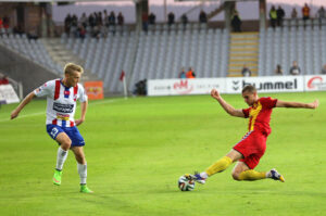 Mecz Korona Kielce - Podbeskidzie Bielsko-Biała. / Wojciech Habdas / Radio Kielce