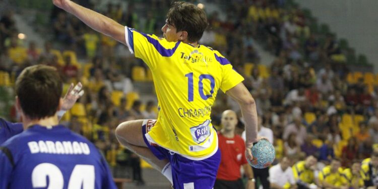 Fragment meczu Vive Targi Kielce - Meszkow Brześć / Kamil Król / Radio Kielce