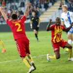 Tak cieszyli się piłkarze korony po zdobyciu wyrównującego gola / Korona Kielce