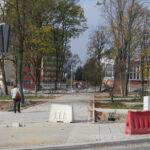 13.10.2014 Kielce. Remont placu przed WDK / Robert Felczak / Radio Kielce