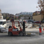 13.10.2014 Kielce. Remont placu przed WDK / Robert Felczak / Radio Kielce