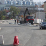 13.10.2014 Kielce. Remont placu przed WDK / Robert Felczak / Radio Kielce