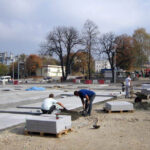 13.10.2014 Kielce. Remont placu przed WDK / Robert Felczak / Radio Kielce