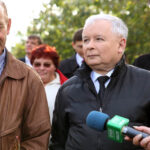 20.10.2014 Pawłów. Jarosław Kaczyński gościł w sadzie Waldemara Hamery / Stanisław Blinstrub / Radio Kielce
