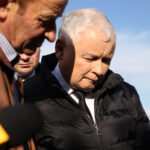 20.10.2014 Pawłów. Jarosław Kaczyński gościł w sadzie Waldemara Hamery / Stanisław Blinstrub / Radio Kielce