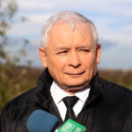 20.10.2014 Pawłów. Jarosław Kaczyński gościł w sadzie Waldemara Hamery / Stanisław Blinstrub / Radio Kielce