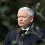 20.10.2014 Pawłów. Jarosław Kaczyński gościł w sadzie Waldemara Hamery / Stanisław Blinstrub / Radio Kielce