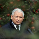 20.10.2014 Pawłów. Jarosław Kaczyński gościł w sadzie Waldemara Hamery / Stanisław Blinstrub / Radio Kielce