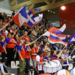 Mecz 5. kolejki PlusLigi Effector Kielce - AZS Częstochowa. Fanklub kieleckiego zespołu / Kamil Król / Radio Kielce