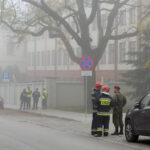 Alarm bombowy w budynku Izby Celnej przy ulicy Wesołej w Kielcach / Kamil Król / Radio Kielce