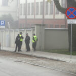 Alarm bombowy w budynku Izby Celnej przy ulicy Wesołej w Kielcach / Kamil Król / Radio Kielce