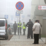 Alarm bombowy w budynku Izby Celnej przy ulicy Wesołej w Kielcach / Kamil Król / Radio Kielce