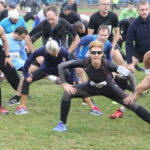 III Kielecka Dycha. Rozgrzewka przed biegiem / Maciej Makuła / Radio Kielce