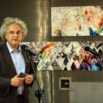 Wernisaż wystawy prac Jaśminy Parkity – ilustratorki, malarki, graficzki i projektantki mody pochodzącej z Kielc. Andrzej Mochoń - prezes Targów Kielce / Wojciech Habdas / Radio Kielce