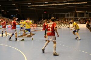 16.11.2014 Aalborg Handball - Vive Tauron Kielce 25:27 / Jarosław Dragan / Radio Kielce