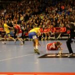 16.11.2014 Aalborg Handball - Vive Tauron Kielce 25:27 / Jarosław Dragan / Radio Kielce