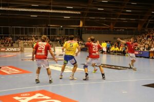 16.11.2014 Aalborg Handball - Vive Tauron Kielce 25:27 / Jarosław Dragan / Radio Kielce